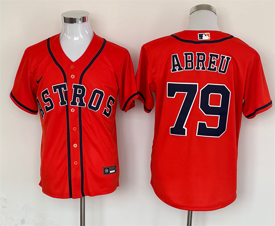 Men's Houston Astros Jose Abreu #79 Orange Limited Jersey